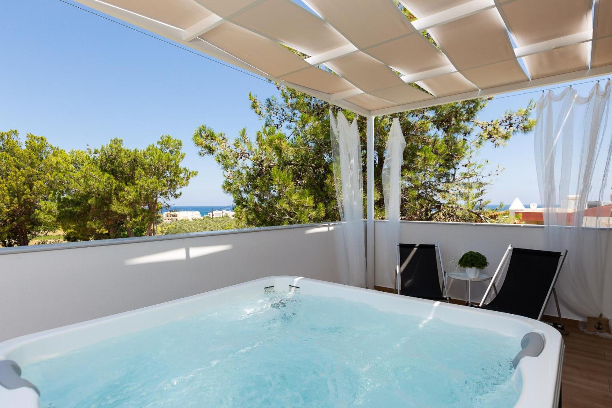 Nisos Villa, Pool & Heated Spawhirlpool, Walking To Beach, By Thinkvilla Sfáka Buitenkant foto