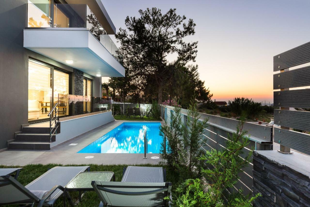 Nisos Villa, Pool & Heated Spawhirlpool, Walking To Beach, By Thinkvilla Sfáka Buitenkant foto